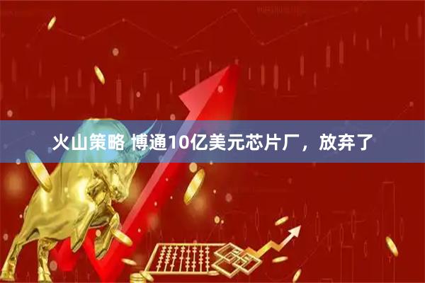 火山策略 博通10亿美元芯片厂，放弃了